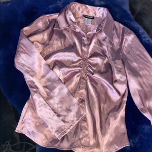 Satin Button Up